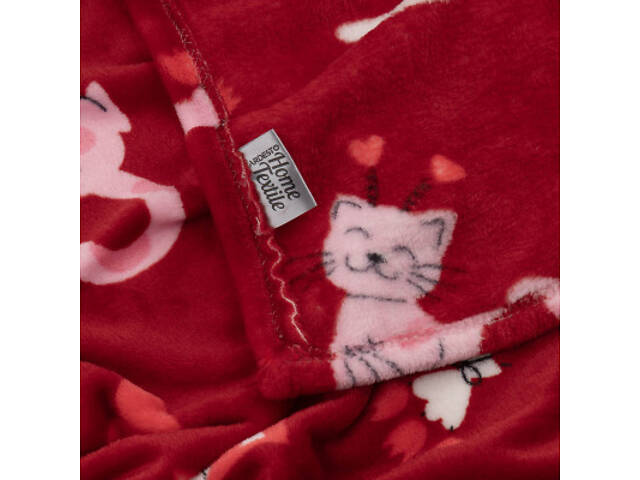 Плед Ardesto Flannel 160х200см, 100% поліестер, котики з сердечками (ART0124PB) - Фото 4