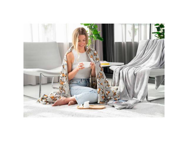 Плед Ardesto Flannel коргі, 160х200 см (ART0109PB) - Фото 9