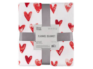 Плед Ardesto Flannel Сердечка ART0125PB 160х200 см белый