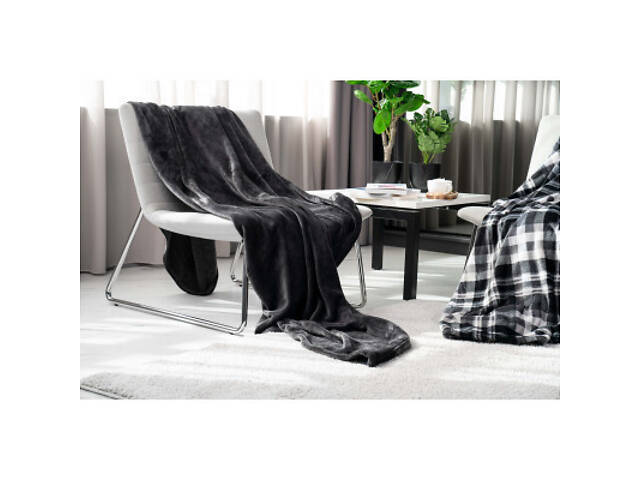 Плед Ardesto Flannel темно-сірий, 160х200 см (ART0210SB) - Фото 9