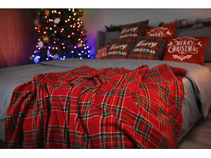 Плед Ardesto FleeСe Клетка красная ART0717PB 130х160 см