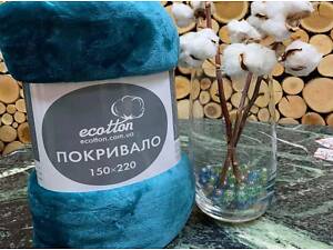 Плед Ecotton 200х220 см из микрофибры Well Soft Atlantic атлантический сине-зеленый