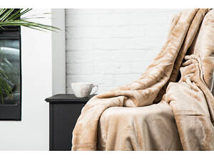 Плед Ecotton 200х220 см из микрофибры бежевый.