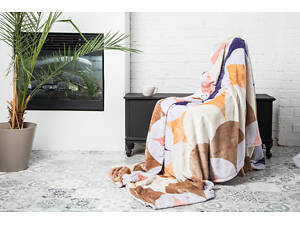 Плед Ecotton 220х240 см из микрофибры Well Soft пудровый коричневый