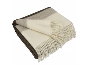 Плед ЭКО-шерсть коричневый 140х220 см Love You 4453