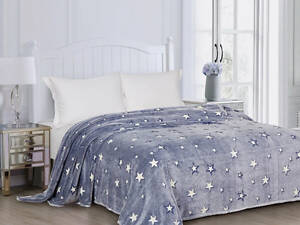 Плед флисовый светящийся в темноте Love You Звезы 82992 200х220 см