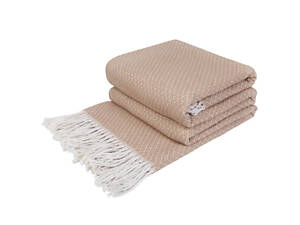 Плед хлопковый Love You Gala 4427 140х200 см бежевый