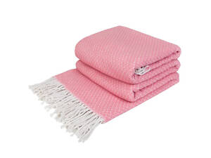 Плед хлопковый Love You Gala 4431 140х200 см розовый