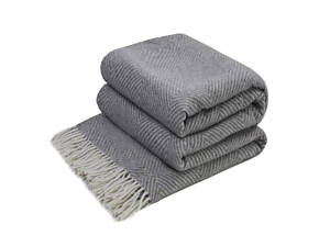 Плед мериносовый Love You Ромб 4458 140х200 см серый