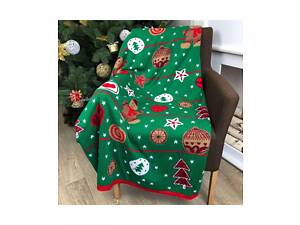 Плед новогодний Печенье Прованс Зеленый 90х130 см (1256)