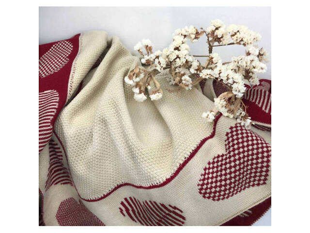 Плед Прованс в'язаний Серця 100х150 см (4823093436794) - Фото 2