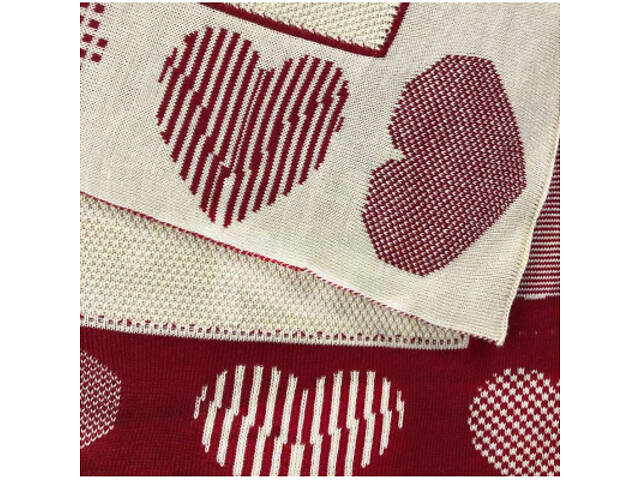 Плед Прованс в'язаний Серця 100х150 см (4823093436794) - Фото 3