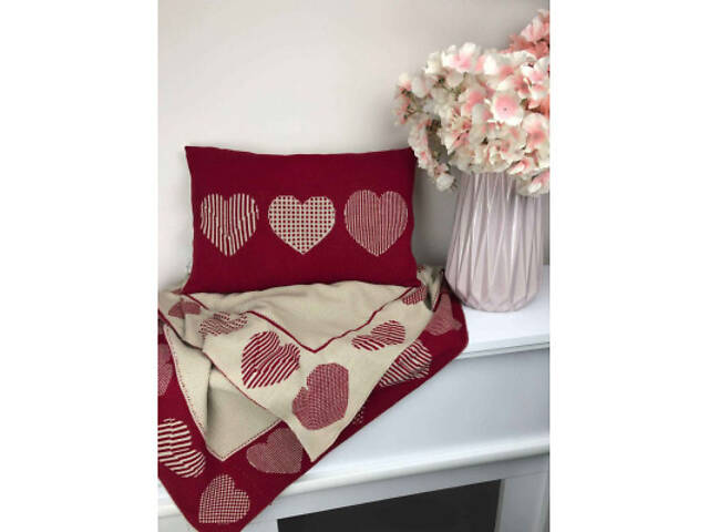 Плед Прованс в'язаний Серця 100х150 см (4823093436794) - Фото 4