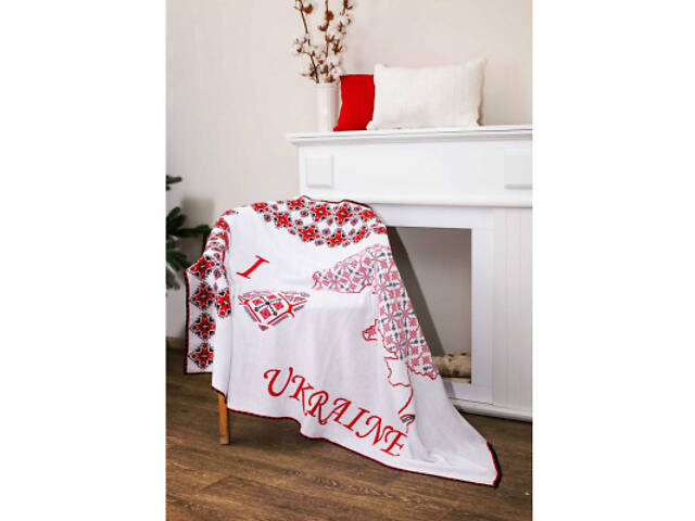 Плед Прованс в'язаний Вишиванка 100х150 см (4823093442962) - Фото 1