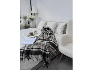 Плед Vladi 140х200 см шерстяной 50% коричневый.