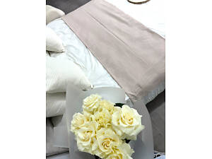 Плед Vladi 140x200 см хлопковый песочно-молочного цвета.