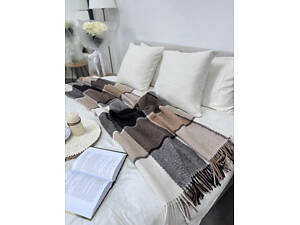 Плед Vladi 140x200 см шерстяной 70% Новая Зеландия коричневый.