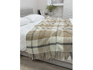 Плед Vladi 170x210 см шерстяной 70% бежевый Новая Зеландия 01/Liam