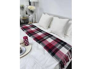 Плед Vladi 170x210 см шерстяной 70% красно-черный Новая Зеландия 02/NOAH