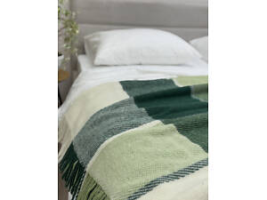 Плед Vladi 200х220 см шерстяной 70% салатово-зеленый Новая Зеландия 01/Liam