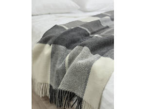 Плед Vladi 200х220 см шерстяной 70% серый Новая Зеландия 01/Liam