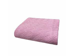 Плед вязаный Прованс Дино зигзаг 130х170 см Розовый (1284)