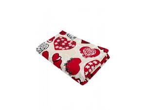 Плед вязаный Сердца Love Прованс 130х170 см Разноцветный (7836)