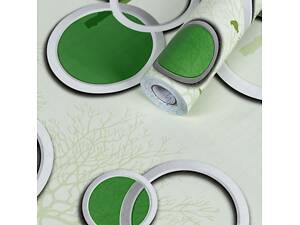 Пленка на самоклейке на бумажной основе 0,45х10м х 0,07мм Чёрные и зелёные деревья SW-00002440