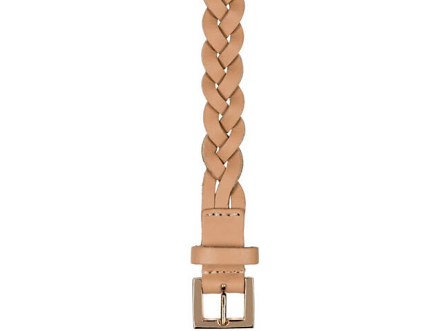 Плетеный женский ремень Esmara бежевый - Фото 4