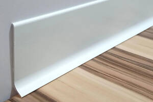 Плінтус білий алюмінієвий підлоговий BEST DEAL 3/80 висота 80 мм, довжина 2,5 м