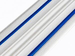 Плінтус РР самоклеючий білий з синьою смужкою 2300*140*4мм (D) SW-00001811