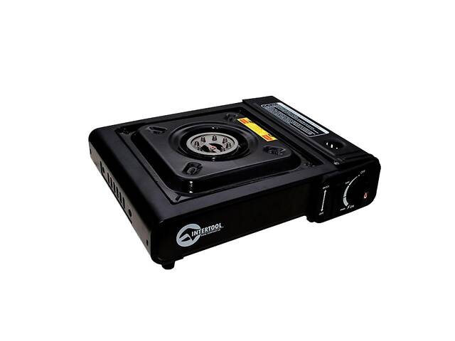 Плита газова портативна Intertool — 342 x 275 x 113 мм з адаптером - Фото 1