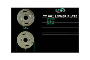 Плита насоса нижняя ГУР TY001LPLATE TOYOTA Land Cruiser Prado 120 03-09, Camry 01-06, Camry 06-11, Avensis 03-10, Hilux