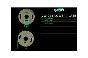 Плита насоса нижняя ГУР VW021LPLATE VW T5 03-15, Golf IV 97-03, Crafter 06-16, PASSAT B5 96-05, Sharan 95-10, Caddy III 