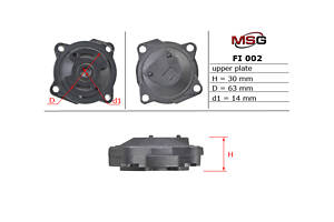 Плита насоса верхняя ГУР FI002UPLATE RENAULT Kangoo 97-07, Clio II 98-05, Clio I 90-98, Symbol 98-08; FIAT Ducato 94-02,