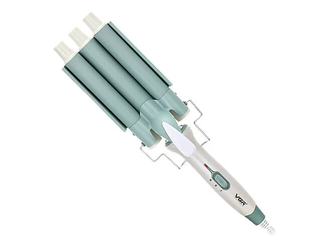 Плойка для волосся потрійна з регулятором температури керамическая VGR HP-V-595 - Фото 5