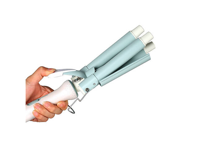 Плойка для волосся потрійна з регулятором температури керамическая VGR HP-V-595 - Фото 4