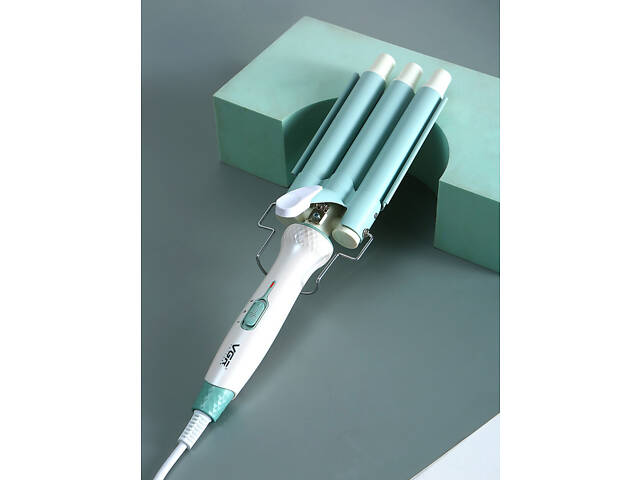 Плойка для волосся потрійна з регулятором температури керамическая VGR HP-V-595 - Фото 7