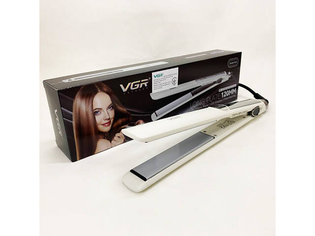 Плойка для волосся VGR V-518 WHITE випрямляч з керамічними пластинами - Фото 1