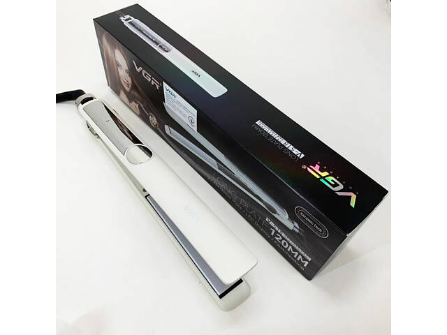 Плойка для волосся VGR V-518 WHITE випрямляч з керамічними пластинами - Фото 4