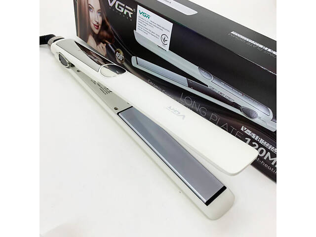 Плойка для волосся VGR V-518 WHITE випрямляч з керамічними пластинами - Фото 5