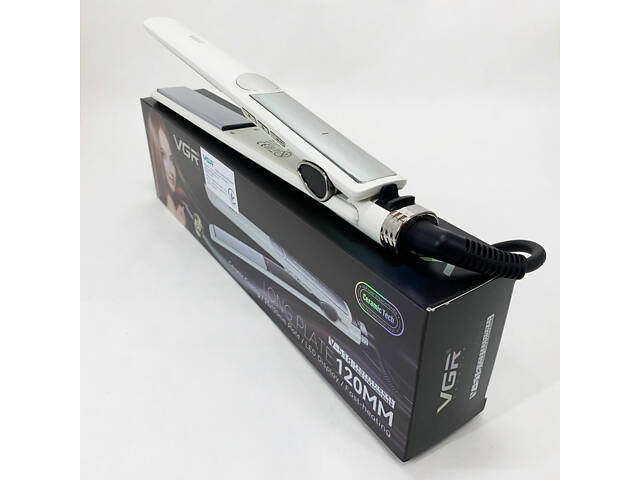 Плойка для волосся VGR V-518 WHITE випрямляч з керамічними пластинами - Фото 7