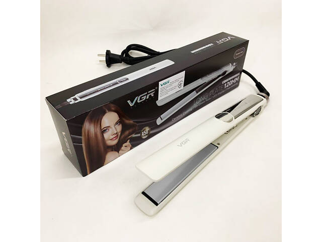 Плойка для волосся VGR V-518 WHITE випрямляч з керамічними пластинами - Фото 11