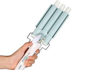 Плойка для волосся потрійна з регулятором температури керамічна VGR HP-V-595