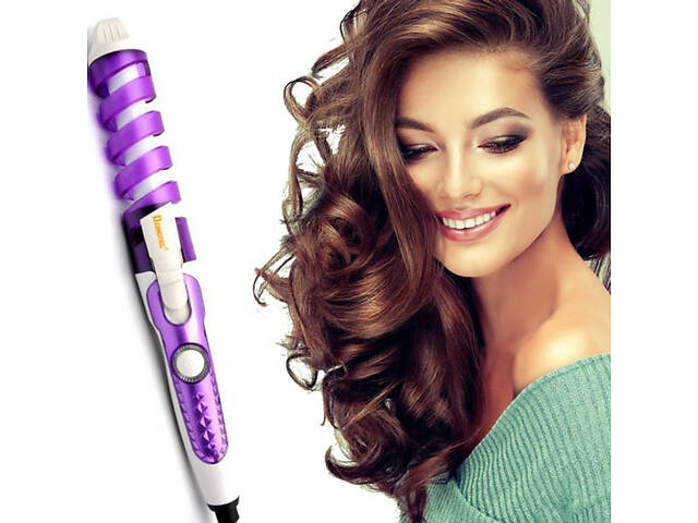 Плойка спіральна для волосся Domotec MS-4901 з кераміко-турмаліновим покриттям, Стайлер для завивки - Фото 13