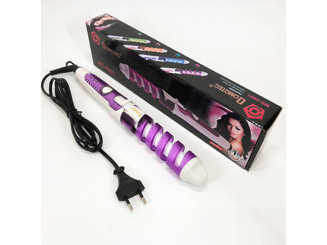 Плойка спіральна для волосся Domotec MS-4901 з кераміко-турмаліновим покриттям, Стайлер для завивки - Фото 2