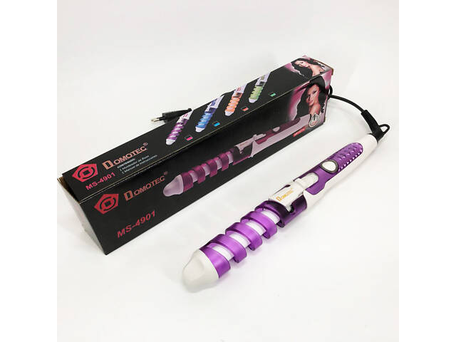 Плойка спіральна для волосся Domotec MS-4901 з кераміко-турмаліновим покриттям, Стайлер для завивки - Фото 3