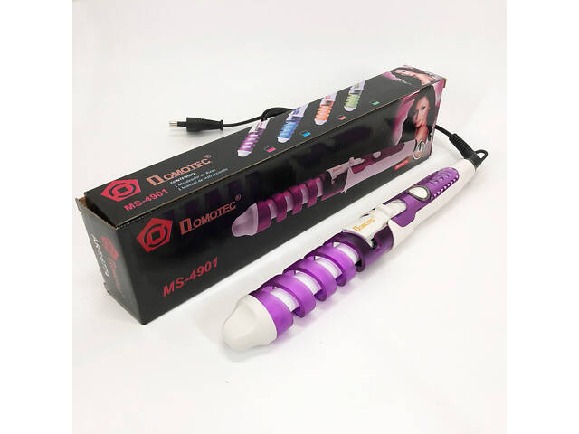 Плойка спіральна для волосся Domotec MS-4901 з кераміко-турмаліновим покриттям, Стайлер для завивки - Фото 5