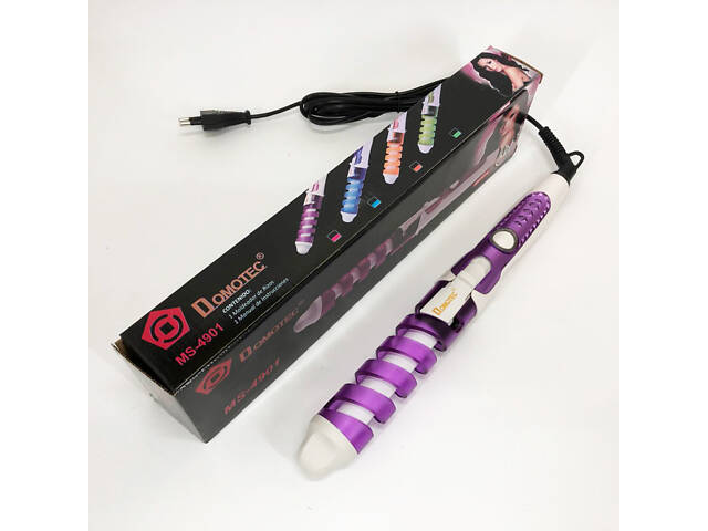 Плойка спіральна для волосся Domotec MS-4901 з кераміко-турмаліновим покриттям, Стайлер для завивки - Фото 6