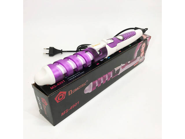 Плойка спіральна для волосся Domotec MS-4901 з кераміко-турмаліновим покриттям, Стайлер для завивки - Фото 8